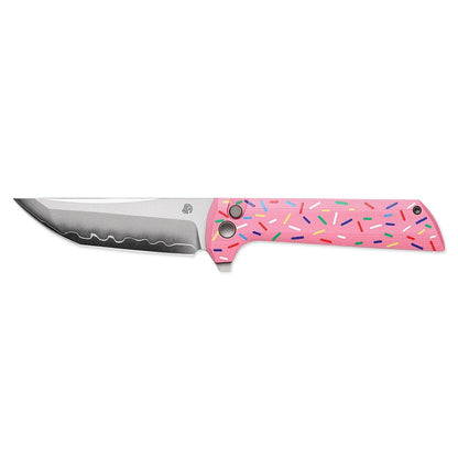 North Mountain Blade Chop 2 Doughnut - 3.4" SLD-Magic Steel San Mai Tanto Blade, Doughnut G10 Handle