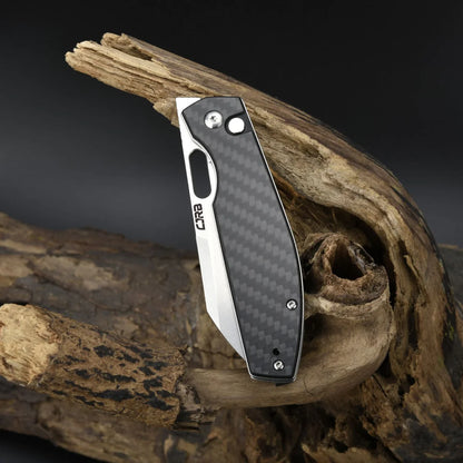 CJRB Ekko Carbon Fibre - 3.23" AR-RPM9 Stonewash Wharncliffe Blade, Carbon Fibre Handles - J1929BCF