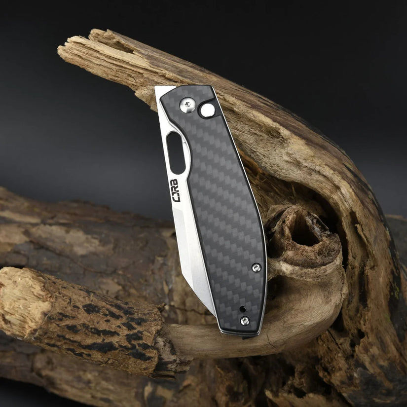 CJRB Ekko Carbon Fibre - 3.23" AR-RPM9 Stonewash Wharncliffe Blade, Carbon Fibre Handles - J1929BCF