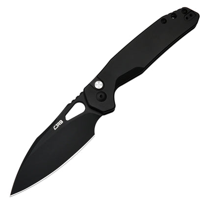 CJRB Frack - 3.9" AR-RPM9 Black Drop Point Blade, Black Steel Handles - J1931BST