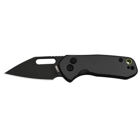 CJRB Mini Pyrite Wharncliffe Black - 2.17" AR-RPM9 Black PVD Wharncliffe Blade, Black Aluminium Handles - J1933BBK