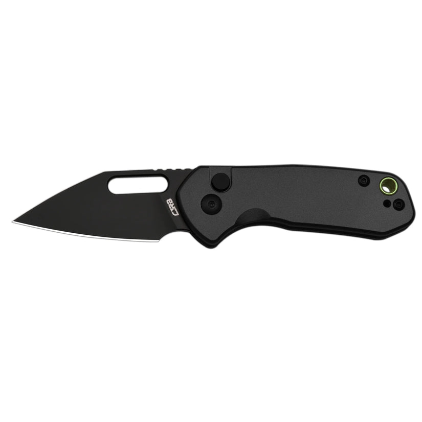 CJRB Mini Pyrite Wharncliffe Black - 2.17" AR-RPM9 Black PVD Wharncliffe Blade, Black Aluminium Handles - J1933BBK