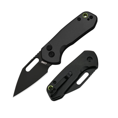 CJRB Mini Pyrite Wharncliffe Black - 2.17" AR-RPM9 Black PVD Wharncliffe Blade, Black Aluminium Handles - J1933BBK