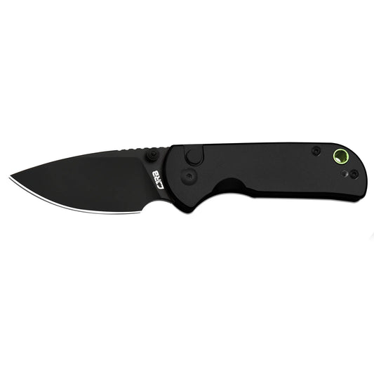CJRB Mica Black - 2.36" AR-RPM9 Black PVD Drop Point Blade, Black Aluminium Handles - J1934BBK