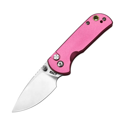 CJRB Mica - 2.36" AR-RPM9 Sandblasted Drop Point Blade, Pink Aluminium Handles - J1934PK