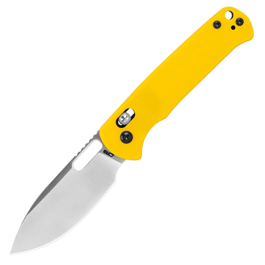CJRB Hectare - 3.15" AR-RPM9 Sandblasted Drop Point Blade, Yellow G10 Handles - J1935YE