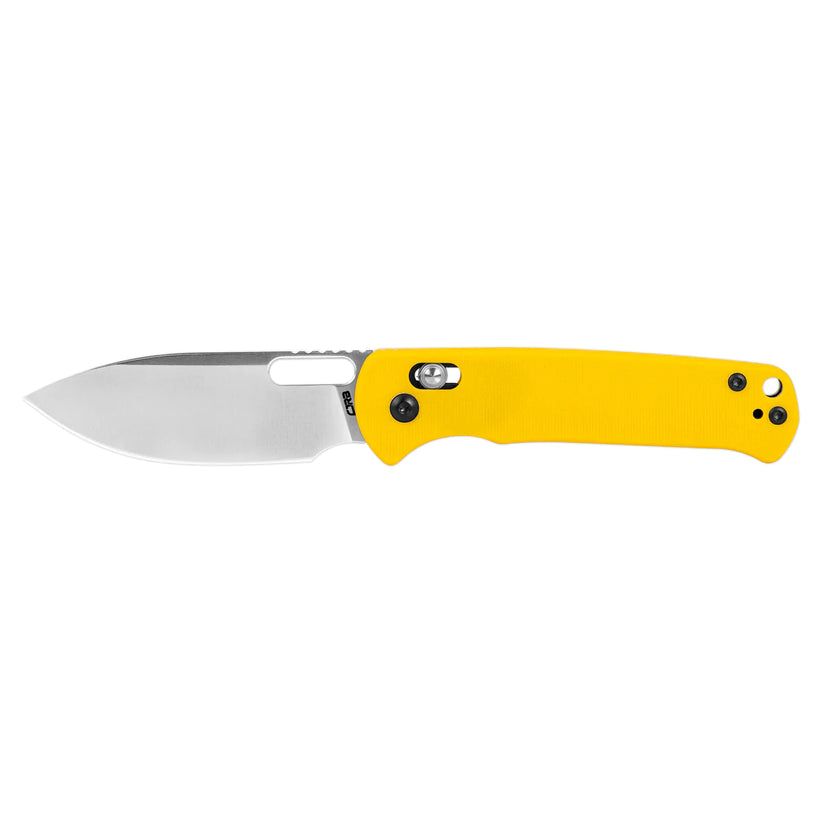 CJRB Hectare - 3.15" AR-RPM9 Sandblasted Drop Point Blade, Yellow G10 Handles - J1935YE