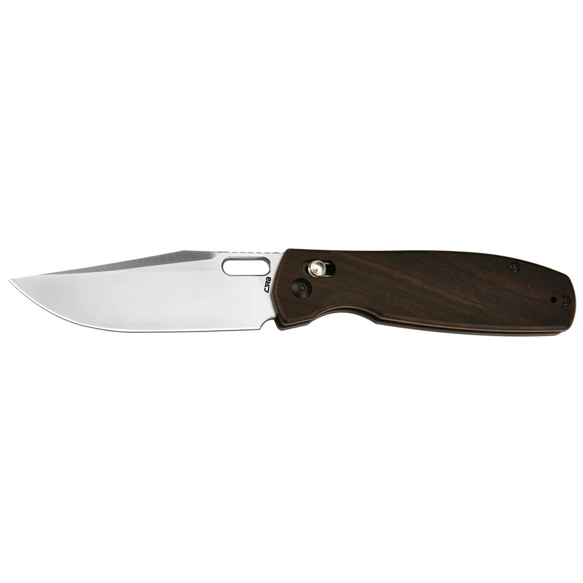 CJRB Prado - 3.76" AR-RPM9 Sand Polished Clip Point Blade, Ebony Wood Handles - J1936EB