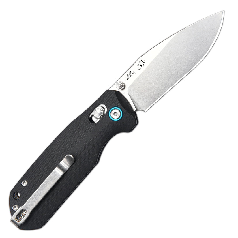 CJRB Maximal - 2.95" AR-RPM9 Drop Point Blade, Black G10 Handles - J1954-BK
