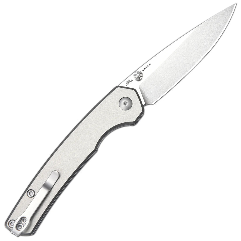 CJRB Kain - 2.95" AR-RPM9 Stonewashed Blade, Grey Aluminium Handles - J1956-GYA
