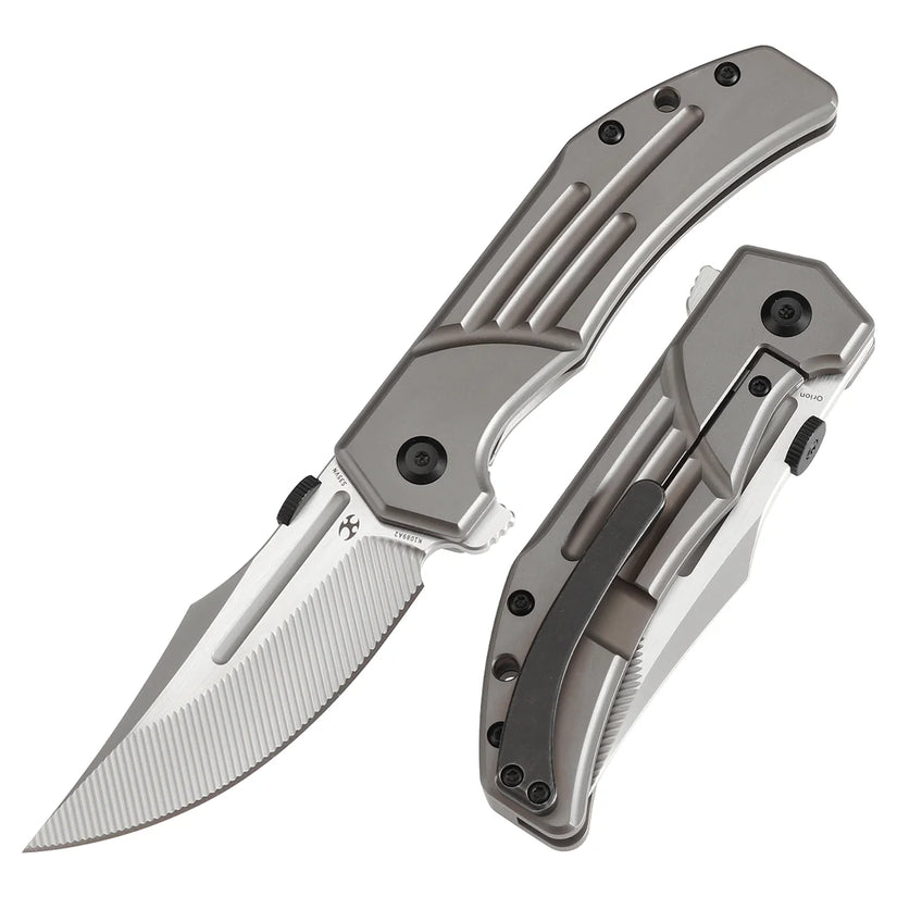 Kansept Orion - 3.07" CPM-S35VN with CNC Milling Blade, Bronze Titanium Handle. K1089A2