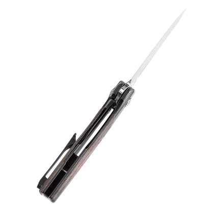 Kansept Cassowary - 2.9" CPM-S35VN Satin Clip Point, Titanium/80s Carbon Fibre - K2065B1