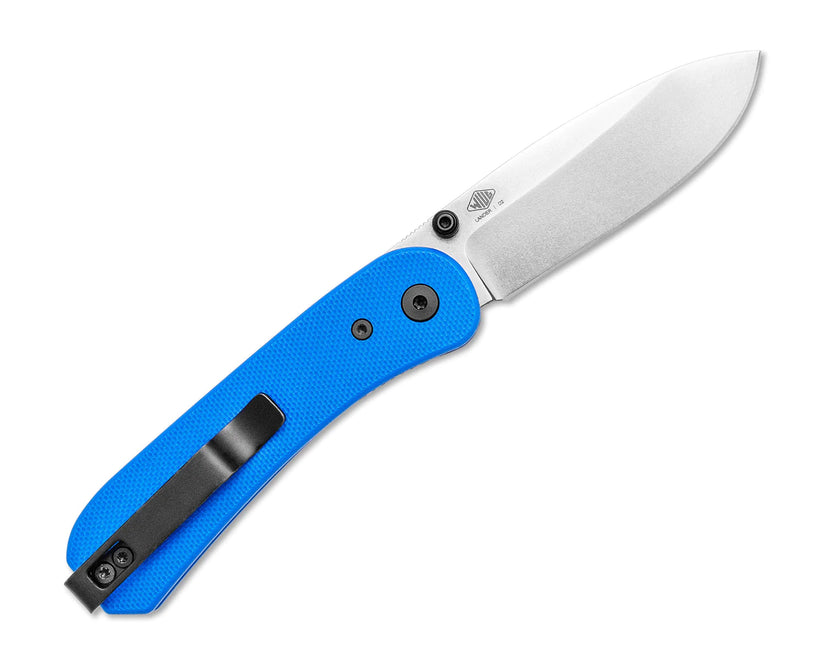 Knafs Lander 1 - 2.75" D2 Stonewashed Blade, Blue G-10 Fast Swap Handles