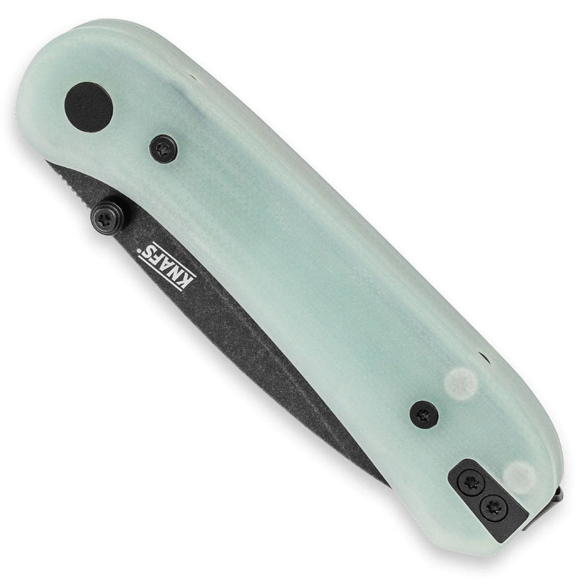 Knafs Lander 1 - Black Stonewashed 14C28N, Jade/Natural G-10