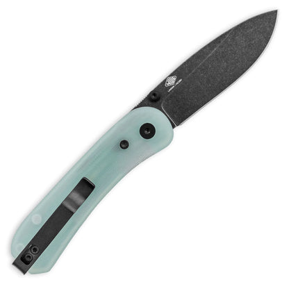 Knafs Lander 1 - Black Stonewashed 14C28N, Jade/Natural G-10