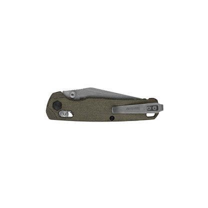 Kershaw Bel Air Clip Point - 3" MagnaCut Stonewash Blade, Olive Micarta Handles - 6106