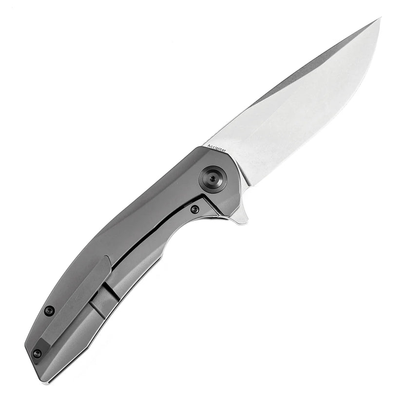 Kansept Accipiter - 3.5" CPM-S35VN Satin, Titanium/Green Carbon Fibre - K1007E1