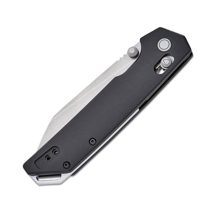 Kershaw Iridium Reverse Tanto - 3.4" D2 Stonewashed Reverse Tanto Blade, Black Aluminium Handles - 2038R