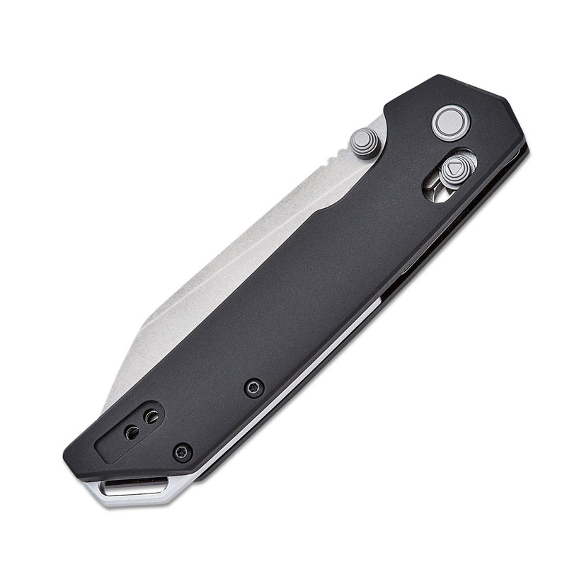 Kershaw Iridium Reverse Tanto - 3.4" D2 Stonewashed Reverse Tanto Blade, Black Aluminium Handles - 2038R