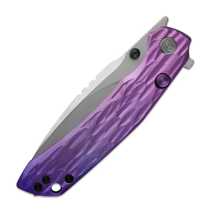 Miguron Celora - 3.3" 19C27 Stonewash Blade, Aluminium Gradient Anodised Purple Handle
