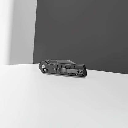 Miguron Gatov - 2.81" D2 Dark Grey PVD Blade, Dark Grey PVD Aluminium Handle