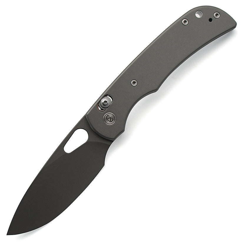Miguron Moyarl Crossbar Lock - 3.25" 14C28N Dark Grey PVD Blade, Dark Grey Titanium Handle. MGR621ADG