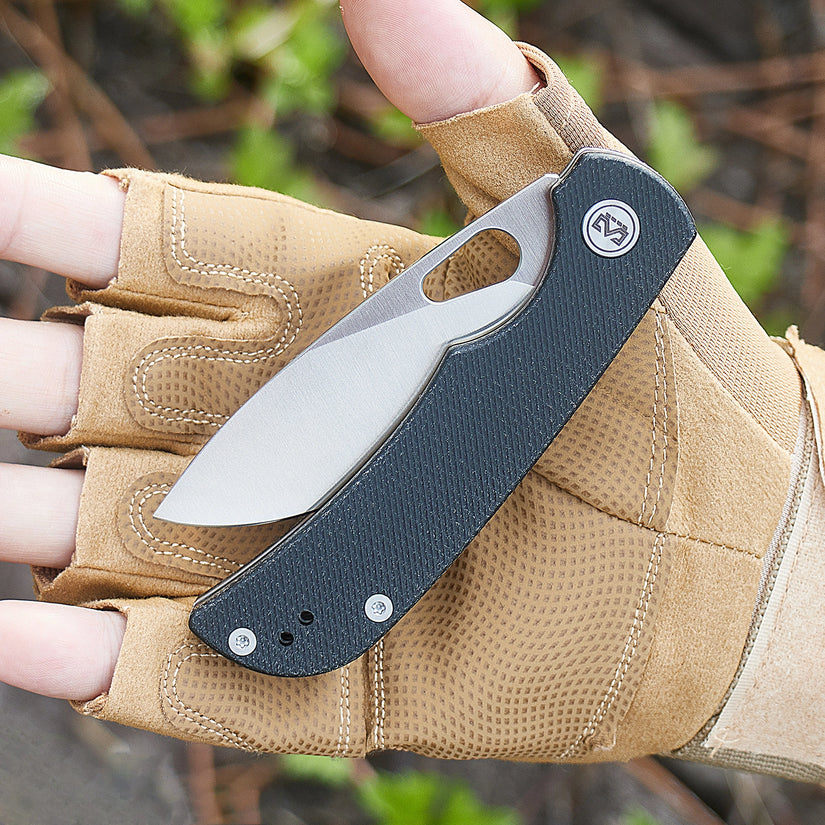 Miguron Knives Moyarl - 3.25" 14C28N Satin Blade, Black Micarta Handle