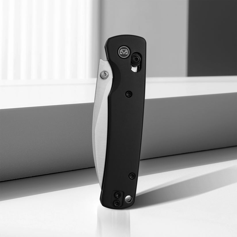 Miguron Vakor - 3.15" M390 Satin Blade, Black PVD Titanium Handle. MGR-633ABK