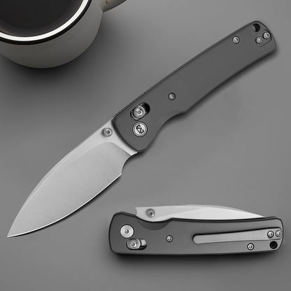 Miguron Vakor - 3.15" M390 Satin Blade, Dark Grey PVD Titanium Handle. MGR-633ADG