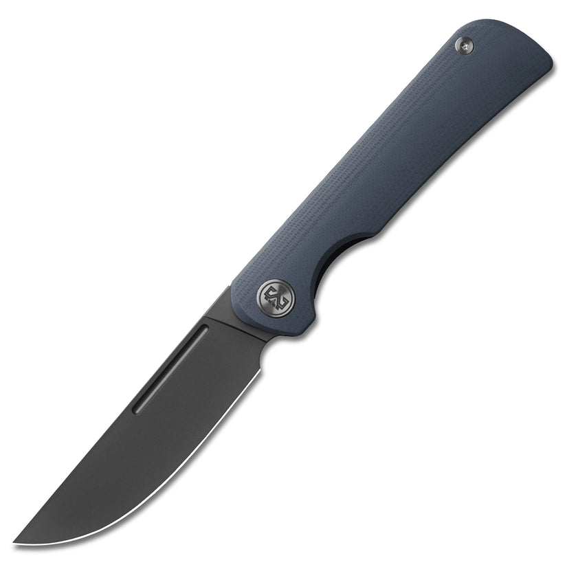 Miguron Vazot - 3.25" D2 Dark Grey PVD Blade, Slate Grey G10 Handle