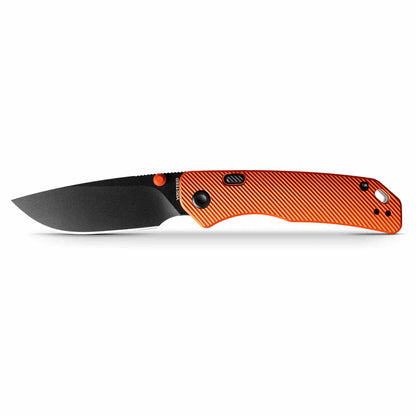 Vosteed Marten A1606 - 2.98" 154CM Black Stonewash Blade, Orange Aluminium Handle