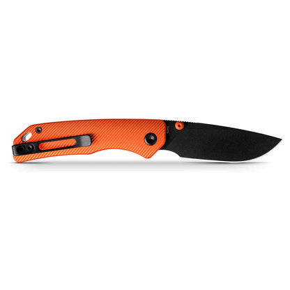 Vosteed Marten A1606 - 2.98" 154CM Black Stonewash Blade, Orange Aluminium Handle