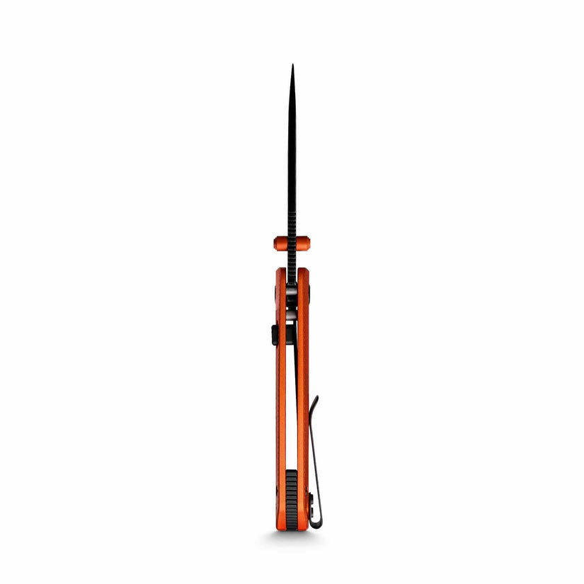 Vosteed Marten A1606 - 2.98" 154CM Black Stonewash Blade, Orange Aluminium Handle