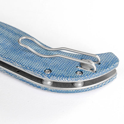 Vosteed Naga A3901 - 3.47" S35VN Satin Blade, Blue Micarta Handle