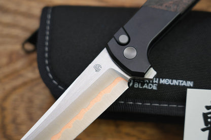 North Mountain Blade Forged Copper - 3.4" SLD-Magic Steel Forged Copper Blade, Aluminium Copper Carbon Fibre Handle