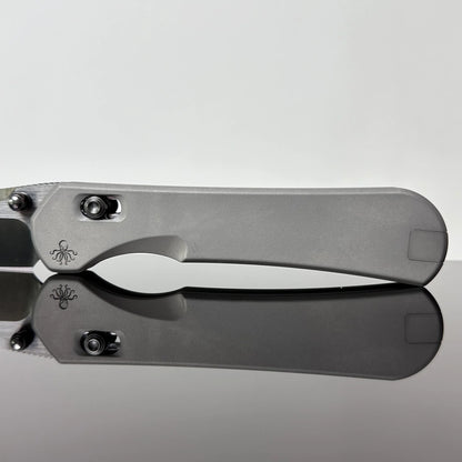 Piratech Kraken/Tsunami - 3.22" S90V Hand Strip Satin DLC Sheepsfoot Blade, Mag-Snap Bead Blasted Titanium Handles