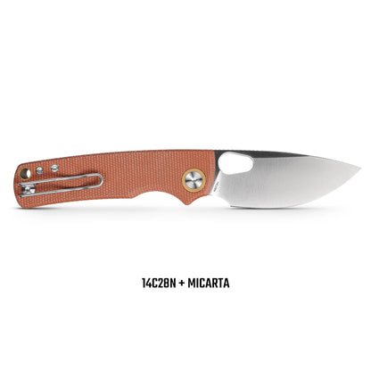 Vosteed Porcupine A2604 - 2.99" 14C28N Satin Blade, Brown Micarta Handle