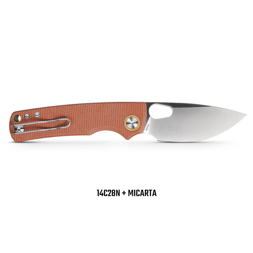 Vosteed Porcupine A2604 - 2.99" 14C28N Satin Blade, Brown Micarta Handle