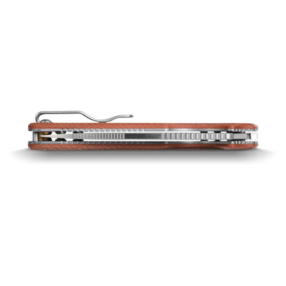 Vosteed Porcupine A2604 - 2.99" 14C28N Satin Blade, Brown Micarta Handle