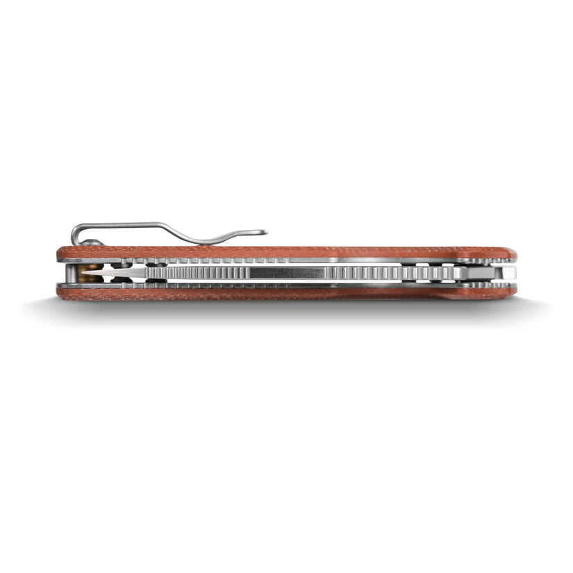 Vosteed Porcupine A2604 - 2.99" 14C28N Satin Blade, Brown Micarta Handle