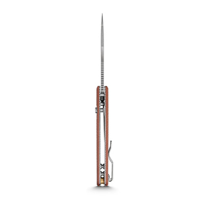 Vosteed Porcupine A2604 - 2.99" 14C28N Satin Blade, Brown Micarta Handle