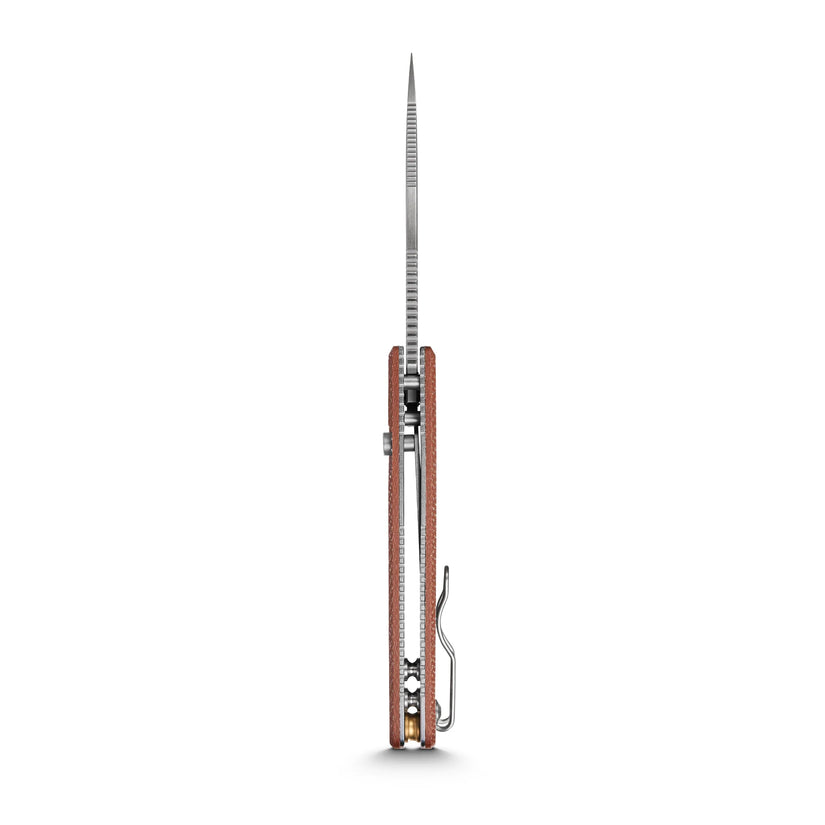 Vosteed Porcupine A2604 - 2.99" 14C28N Satin Blade, Brown Micarta Handle