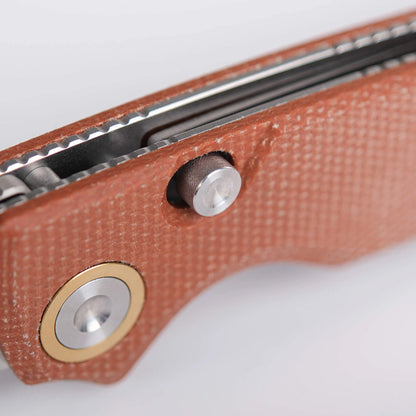 Vosteed Porcupine A2604 - 2.99" 14C28N Satin Blade, Brown Micarta Handle