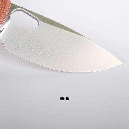 Vosteed Porcupine A2604 - 2.99" 14C28N Satin Blade, Brown Micarta Handle