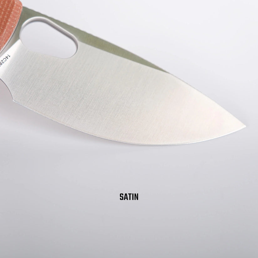 Vosteed Porcupine A2604 - 2.99" 14C28N Satin Blade, Brown Micarta Handle