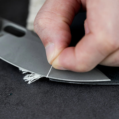 Vosteed Psyop A2222 - 3.32" Elmax Acid Wash & Stonewash Blade, Titanium Handle