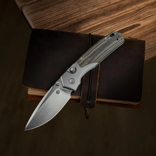 Vosteed Psyop 299 A2218 - 2.99" S35VN Satin Blade, Green Micarta & Titanium Handle