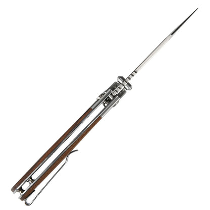 CJRB Pyrite Bowie - 3.15" AR-RPM9 Sand Polished Clip Point Blade, Rosewood Handles - J1942RW