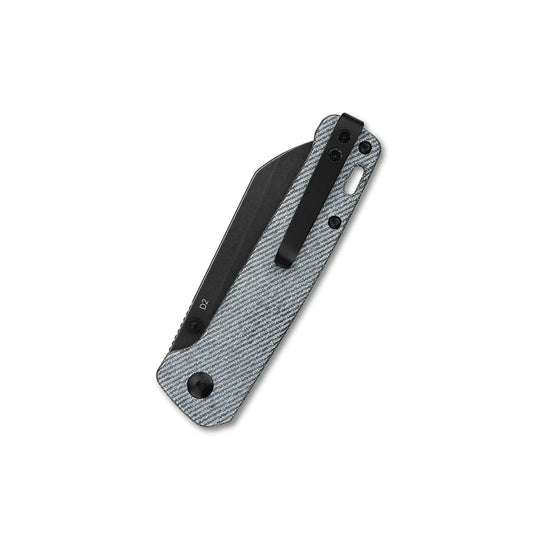 QSP Penguin - 3.06" D2 Black Stonewashed Blade, Denim Micarta Handle - QS130-B2