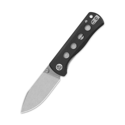 QSP Canary Folder - 2.84" 14C28N Stonewashed Blade, Black G10 Handle - QS150-A1